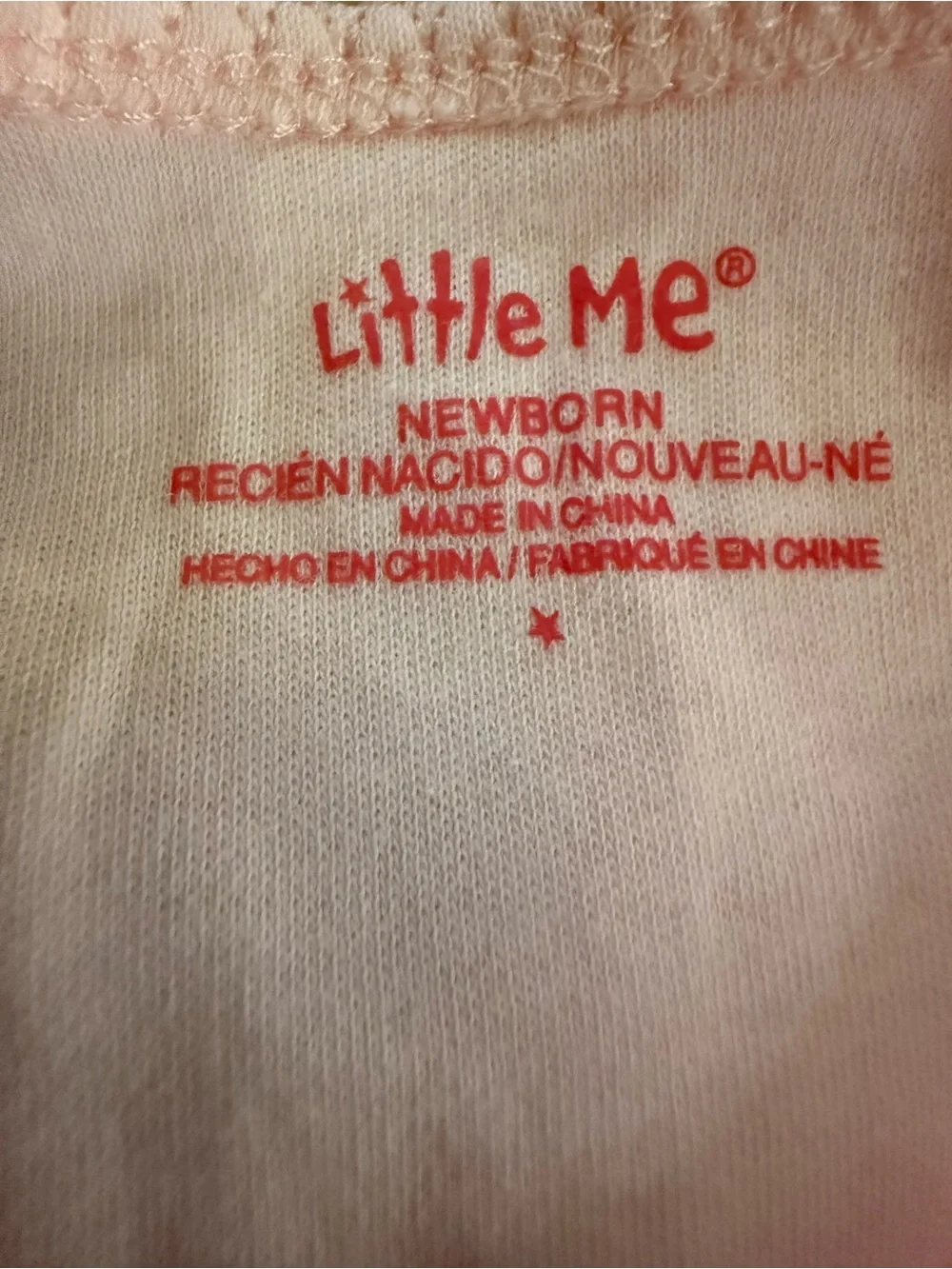 NWOT Little Me Pink Frog Appliqué One-Piece Footie